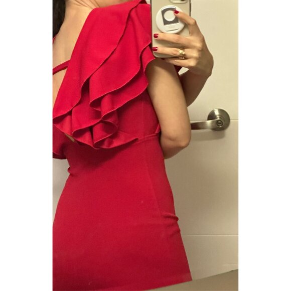 Vibrant Textured Crepe Dress with Frills - Brand New without tag - Picture 6 of 6